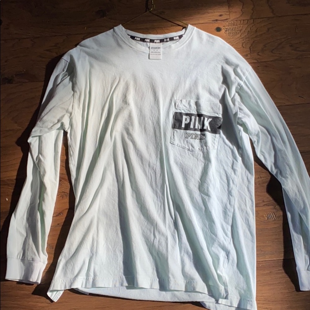 Light Blue PINK Long-Sleeve T-Shirt